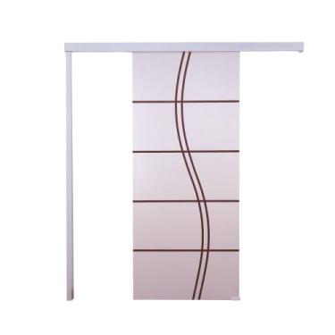 Imagem de Porta de Correr Branco Prime Frisada FS DUPLO - Vanin Portas e Janelas