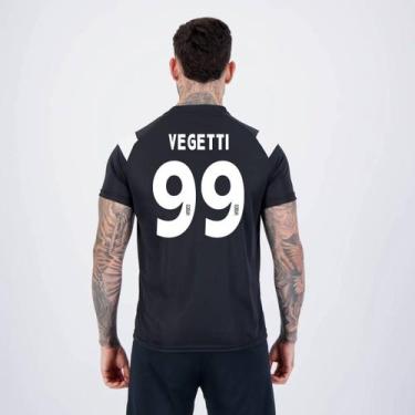 Imagem de Camisa Kappa Vasco Supporter Cuts Preta e Branca 99 Vegetti, GG