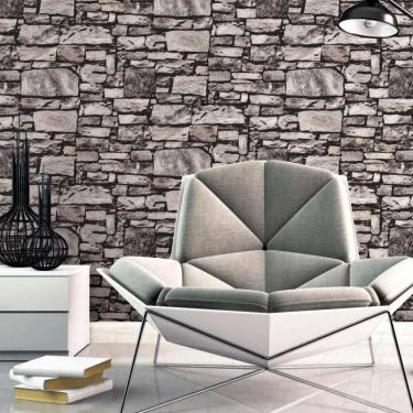 Imagem de Papel De Parede Essencial Tijolo Cinza E Rosa Ess1054