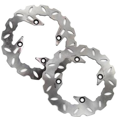 Imagem de Discos de freio dianteiros traseiros rotores para Honda Foresight 250 2001-2007, acessórios de motocicleta prata