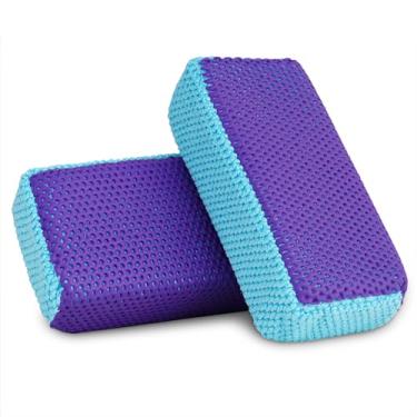 Imagem de WEST HORSE Clay Bar Scrubber 2-Pack, Argila Sintética Para Lavagem De Carros, Limpeza E Aplicação De Argila, Preparação De Pintura De Carros E Superfície De Vidro (2-Pack, Azul Roxo)