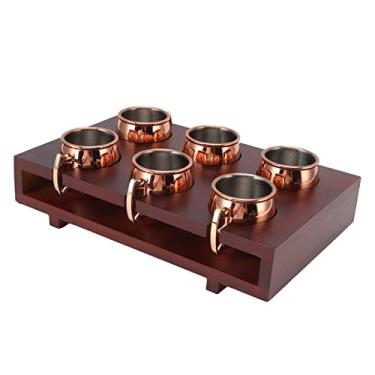 Imagem de Conjunto de canecas de mula de Vomeko, caneca de coquetel de isolamento térmico de 2 onças com prateleira, bebida de coquetel, para bebidas geladas, cerveja, vinho, bares, festas