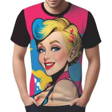 Imagem de Camisa Camiseta Tshirt Estampa Mu.lher Loira Pop Art Moda 5 - Enjoy Sh