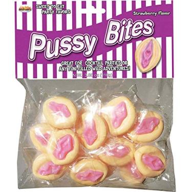 Imagem de Hott Products Pussy Bites, Morango, 128 Gramas