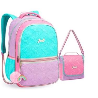 Imagem de Kit Mochila e Lancheira Escolar Juvenil Multicolor-Feminino