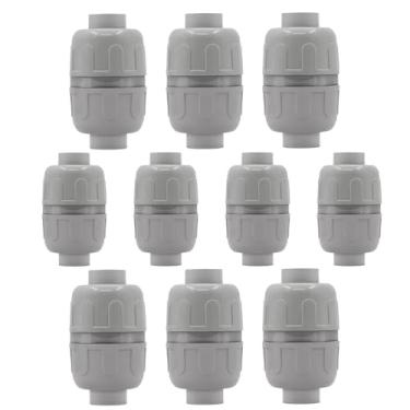 Imagem de Wocloer Conector líquido de 3/10.2 cm, conector de extremidade dupla de conduíte flexível de PVC, reto de 180 graus, conector de conduíte bidirecional, acessórios de conduíte elétrico (10 peças)