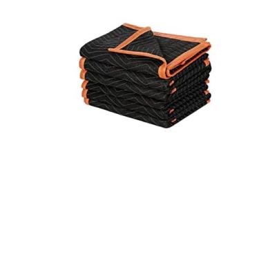 Imagem de Pacote com 4 cobertores grandes de 203 x 182 cm, cobertores de embalagem resistentes para móveis, transporte, embalagens, almofadas acolchoadas para mudança, cobertores acolchoados