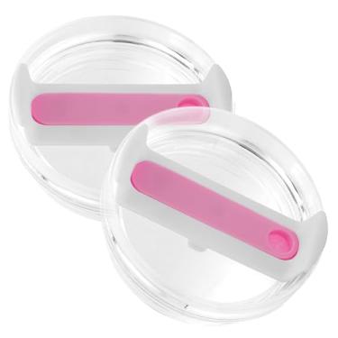 Imagem de Tampa de copo de 2 peças para copo Stanley de 1,134 g, tampa de substituição à prova de derramamento resistente a respingos e poeira para copo Stanley (rosa)