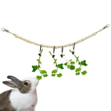 Imagem de Brinquedos de enriquecimento de coelhos, guirlanda de enriquecimento de coelho, alimentador de coelho para coelhos e porquinhos-da-índia e chinchilas