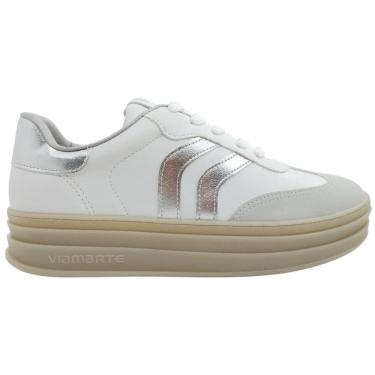 Imagem de Tênis Feminino Casual Básico Flatform Dia Dia Passeio Trabalho Confort Via Marte 156-001