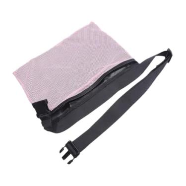 Imagem de Vaveren Porta de bola de tênis, bolsa de cintura portátil leve para a cintura bolsa de transporte de malha para malha para treino Exercício de badminton, Rosa