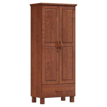Imagem de Guarda Roupa 2p 1g Madeira Maciça 81 Cm 1140 Imbuia Milani Store Imbuia
