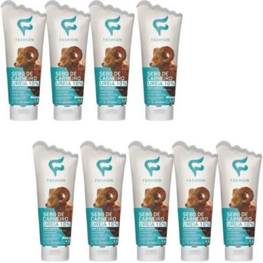 Imagem de Creme Fashion Sebo de Carneiro Ureia 10% Bisnaga 200ml Kit 9 Unidades