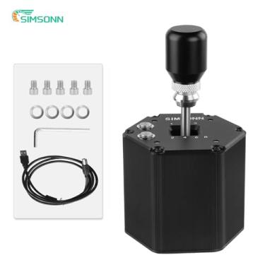 Imagem de Câmbio Manual Hexagon Shifter 6 Marchas + R Simsonn Volante PC Cockpit Simulador Gamer para Logitech