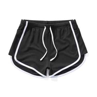 Imagem de AIMPACT Short masculino de malha 7,6 cm para corrida academia atlética musculação booty short vintage justo, Preto, M