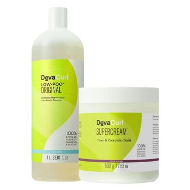 Imagem de Kit Deva Curl Original Shampoo low-poo 1 litro + Super Cream 500g