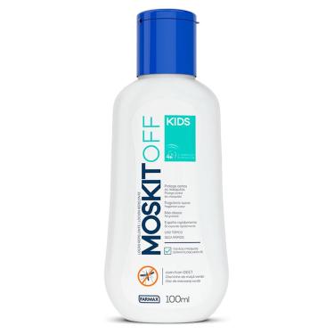 Imagem de Loção repelente moskitoff kids longa duração protege contra mosquitos dengue pernilongo 100ml farmax