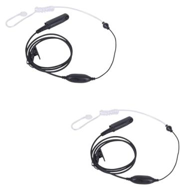 Imagem de Pdflie Uv9r acessórios fone de ouvido fone de ouvido 1 fio tubo acústico fone de ouvido compatível com Baofeng uv 9r pro Plus v2 gmrs xr 9g gt-3wp a58 a58s bf 9700 R760 5s (pacote com 2)