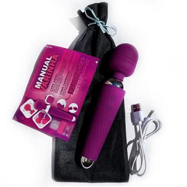 Imagem de Varinha Mágica Portátil USB Bateria Recarregável Masturbador Feminino 