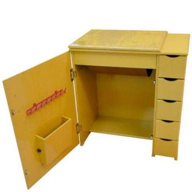 Imagem de Gabinete Luxo 5 Gavetas P/ Maquina De Costura Doméstica+FR - Megamak