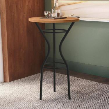 Imagem de Mesa Bistrô Siara Preto Fosco/Canela - Kappesberg