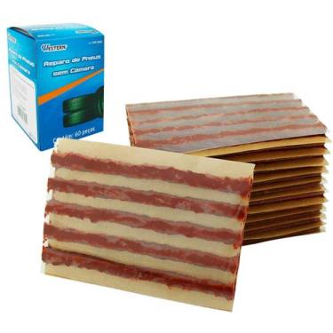 Imagem de Refil Reparo Pneu Sem Câmara Macarrão Caixa Com 60 Reparos - Western