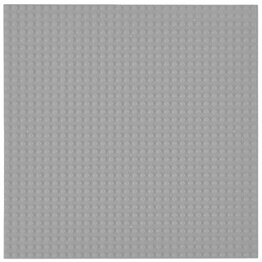 Imagem de Strictly Briks Compatible with Lego Large Classic Stackable Baseplates, for Building Bricks, Bases for Tables, Mats, and More, 100% Compatible with All Major Brands, Light Gray, 1 Piece, 10x10 Inches