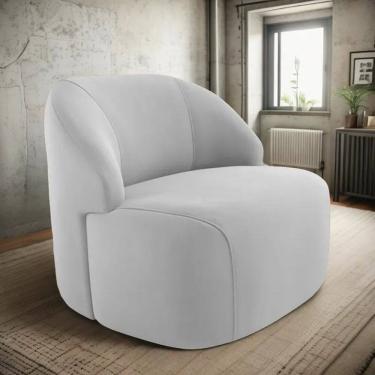 Imagem de Poltrona Organica Decorativa Eloa Veludo Prata - Londrilar