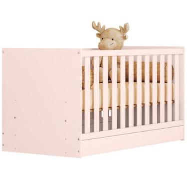 Imagem de Berço Infantil Mini Cama MDP Doce Mel - Qmovi, Rosa