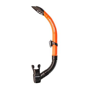 Imagem de SCUBAPRO Escape Snorkel semi-seco, com válvula de purga e design de barril Splashguard, laranja