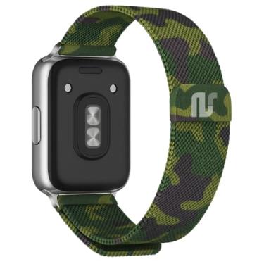 Imagem de Pulseiras NSmart magnética em aço inoxidável compativel com Galaxy Fit3 (Verde Camuflada aço, Fit3)