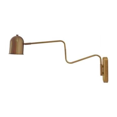 Imagem de ZRMPP Luzes de parede minimalistas com braço oscilante, arandelas de parede internas modernas de latão, luminária de parede telescópica dobrável, sala de estar, corredor, cabeceira, quarto, varanda