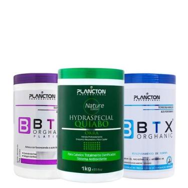 Imagem de 1 Btx Orghanic 1kg+Btx Blond 1kg+Máscara de quiabo 1kg - PLANCTON