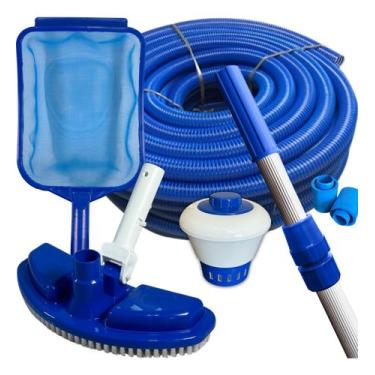 Imagem de Kit Limpeza Piscina Inflavel Acessorios Produtos Aspirador - Brustec