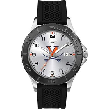 Imagem de Timex Tribute Relógio masculino Gamer 42 mm Quartzo com pulseira de silicone, Virginia Cavaliers, Relógio de quartzo
