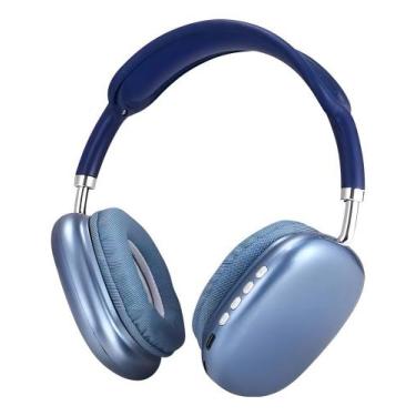 Imagem de Fone De Ouvido Over-ear Gamer Sem Fio Bluetooth P9 Azul - kapbom