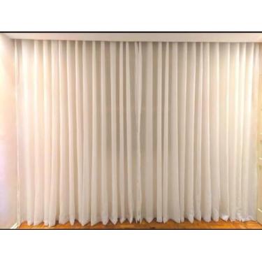 Imagem de Cortina Trilho Suiço Palha Forro Com Voil 6.00 X 3.00 - Vigui