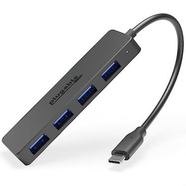 Imagem de Plugable Hub adaptador USB C para USB, hub USB 3.0 de 4 portas, divisor USB para laptop, compatível com Windows, MacBook Pro/Air, iPad Pro, Surface Pro, Chromebook, Linux, Android, carregamento não suportado