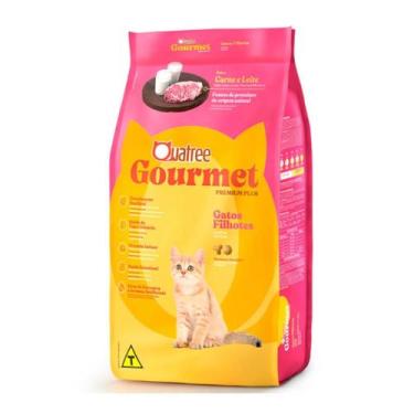 Imagem de Ração Quatree Gourmet Gatos Filhotes Carne e Leite 10,1kg