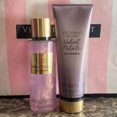 Imagem de Kit Victoria's Secret Velvet Petals Shimmer hidratante + Body Splash s