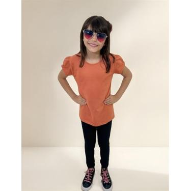 Imagem de Blusa Milon Infantil Menina Manga Lisa Básica Cotton, Terracota, 10
