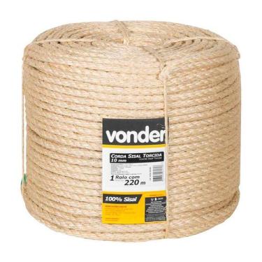 Imagem de Corda de sisal torcida 10mm x 220m 3 pernas vonder