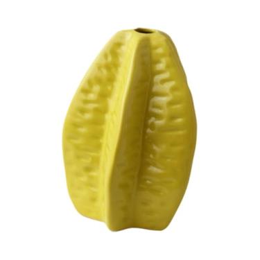 Imagem de IEUDNS Vaso de flor de cerâmica vaso de frutas coleciona foto ornamento pátrio fofo maconha decorativa para o quarto biblioteca doméstica banheiro, Amarelo
