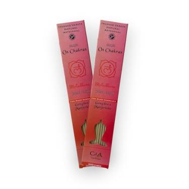 Imagem de Kit com 2 Incensos Naturais e Artesanais Vareta Chakras Básico Gengibre Manjericão