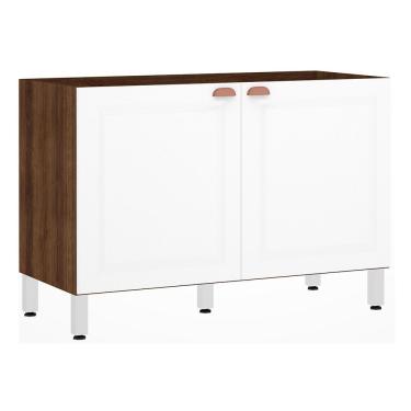 Imagem de Balcão De Pia Sem Tamp 120cm Safir e Branco Pet