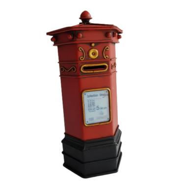 Imagem de Cofre Estilo Correios Antigo Vintage Retrô Moedas 28cm
