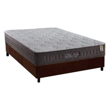 Imagem de Cama Box Casal Completa MasterPocket New King 138x188 com Colchão Molas Ensacadas Suede...