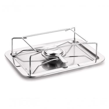 Imagem de Réchaud Retangular Sem Placa Difusor Inox Restaurante Buffet