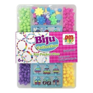 Imagem de Conjunto Miçangas Biju Collection Kit Pocket Sortido Plus Cor Azul-cla
