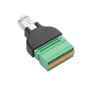 Imagem de YAODHAOD Adaptador Sem Solda De Conexão Rápida Rj50, Conector Macho 10P10C Para Terminal Crimpagem Mola 10 Pinos Extensor Ethernet Cat7 Cat6 Cat5 Cat5E